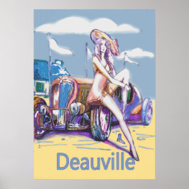 Poster riviera française de deauville