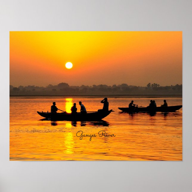 Poster Rivière Ganges, photo paysage pittoresque (Devant)