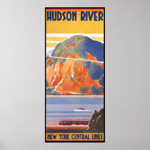 Poster Rivière Hudson - Système central de New York