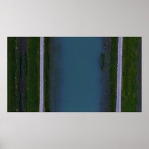 Poster Rivière le long de la route