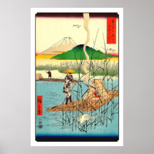 Rivière Sagami Mt. Fuji Utagawa Hiroshige 1858