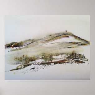 Poster Rivington pike Horwich Aquarelle