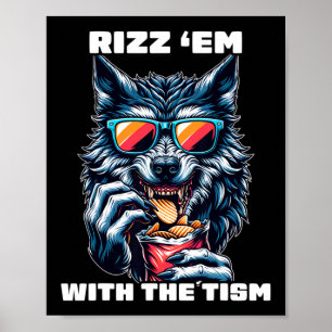 Poster Rizz Em avec le Tism Sensibilisation à l'autisme M