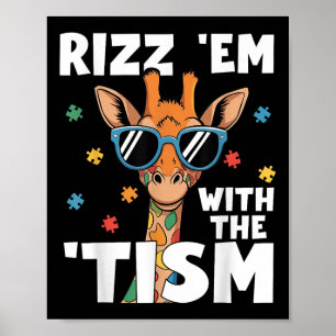 Poster Rizz Em Avec Le Tisme Autisme Giraffe Autisme Drôl