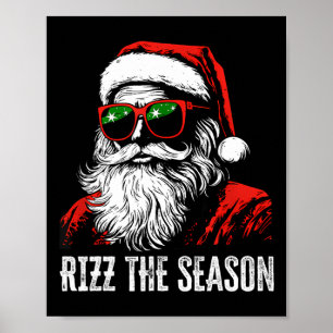 Poster Rizz La Saison Drôle Cool Bruh Père Noël Joyeux