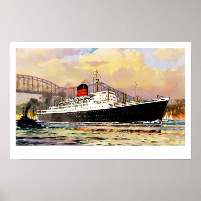 Poster RMS Saxonia (Devant)