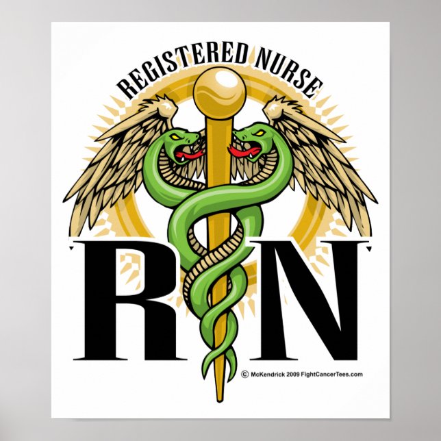 Poster RN Caduceus Green (Devant)