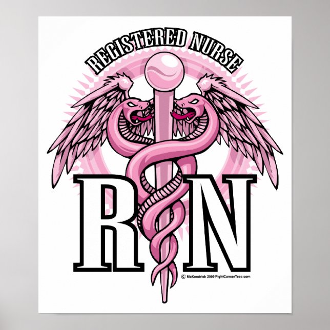Poster RN Pink Caduceus (Devant)