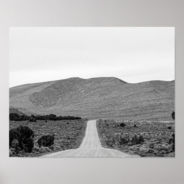 Poster Road Outta Town // Paysage noir et blanc (Devant)