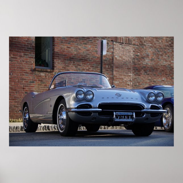 Poster roadster convertible voiture classique des années  (Devant)