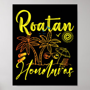 Poster Roatan Souvenirs Honduras Plage Honduras Vacances