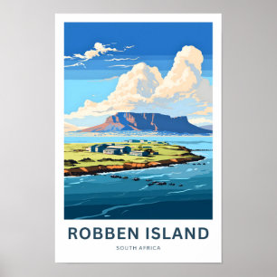Poster Robben Island Afrique du Sud Imprimer
