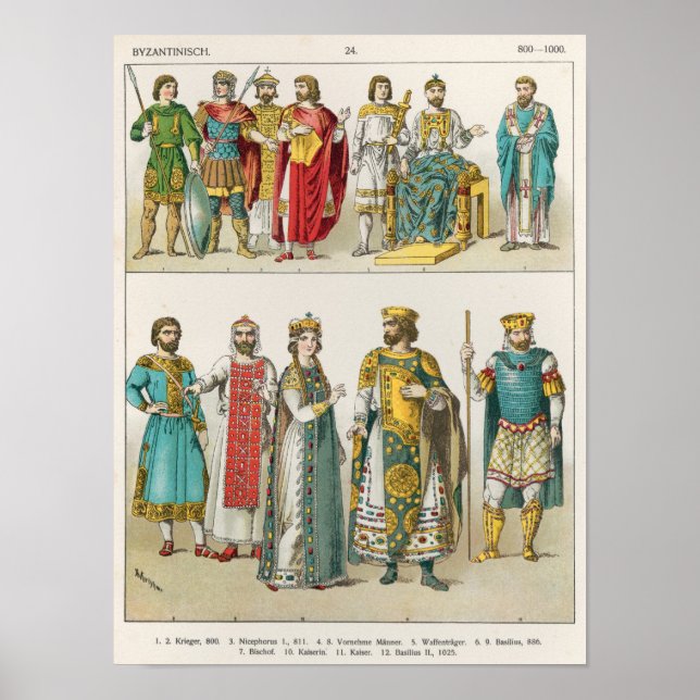 Poster Robe à la Cour Byzantine (Devant)