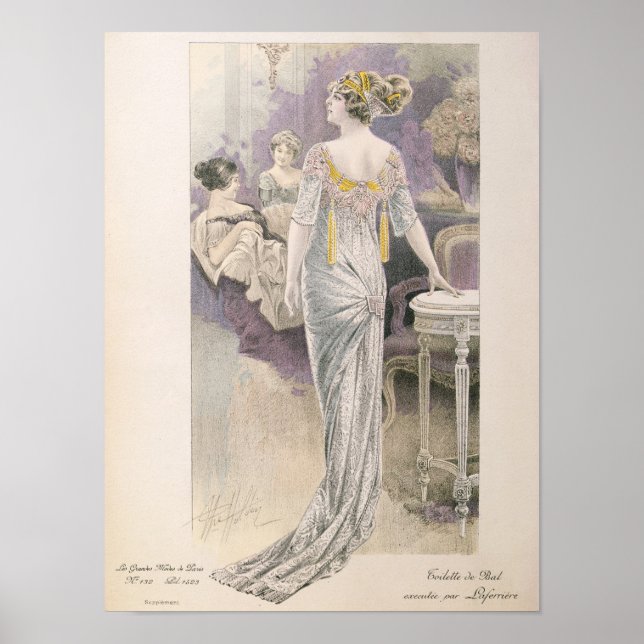 Poster Robe de bal, des Grandes Modes de Paris (Devant)