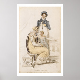 Poster Robe de marche, plaque de mode du Re d'Ackermann