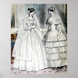 Poster Robe de mariée Vintage Bride