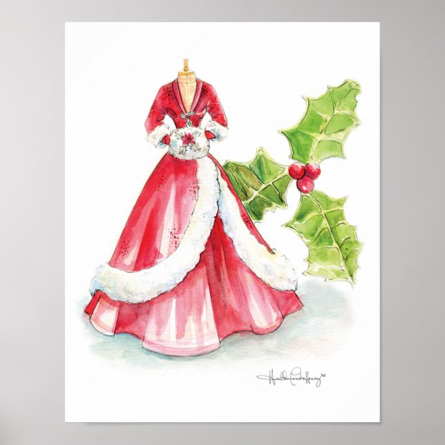 Poster Robe de Noël 11x14 par Heather French Henry (Devant)
