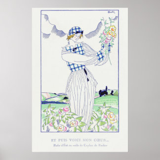 Poster Robe d'été à Ceylan par Charles Martin (1920)