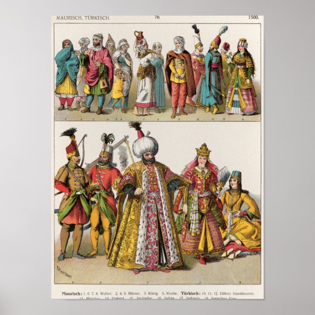 Poster Robe mauresque et turque (Devant)