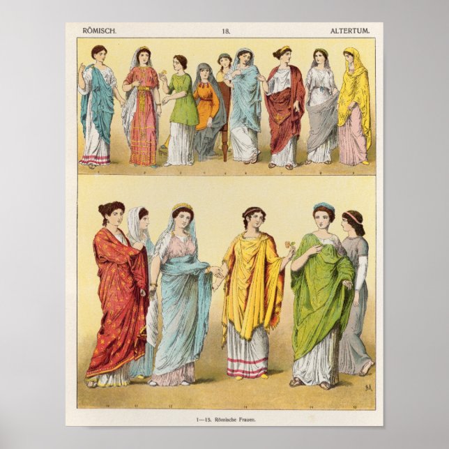 Poster Robe romaine féminine (Devant)