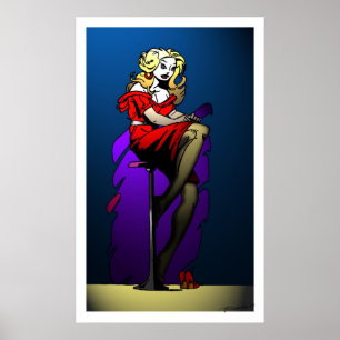 Poster Robe Rouge En Pleins Feux