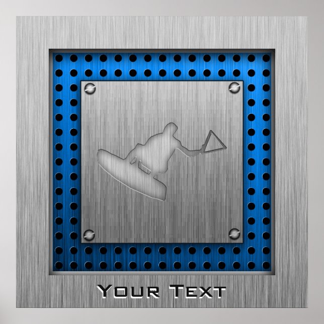 Poster Robebarder brushed metal-look (Devant)