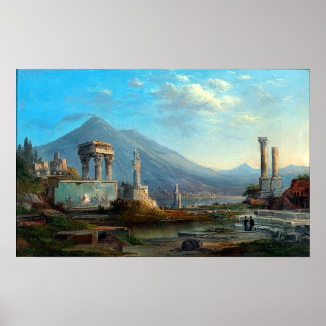 Poster Robert S. Duncanson Vesuvius et Pompéi (Devant)