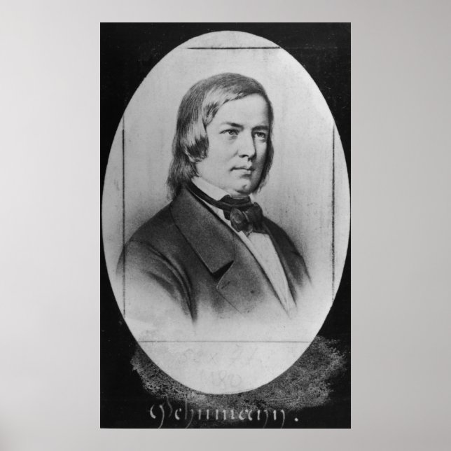 Poster Robert Schumann gravé d'une photographie (Devant)