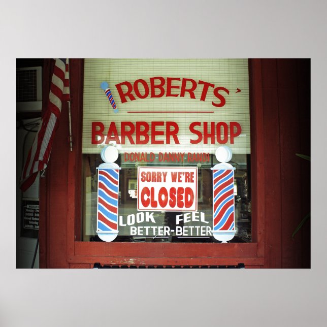 Poster Roberts Barber Shop (Devant)