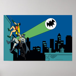 Poster Robin et Batman grimpent