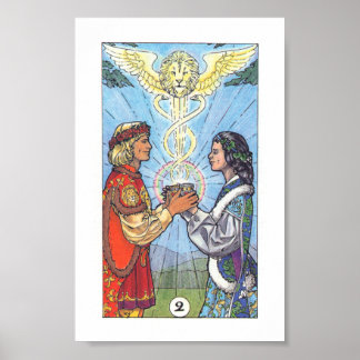 Poster Robin Tarot en bois - 2 tasses