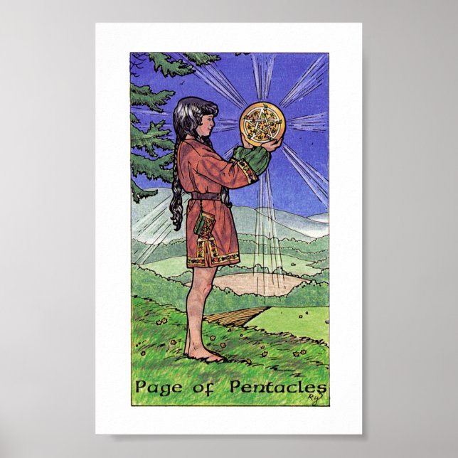 Poster Robin Wood Tarot - Page de Pentacles (Devant)