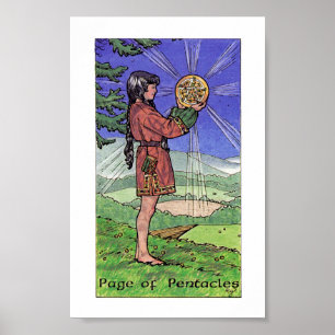 Poster Robin Wood Tarot - Page of Pentacles
