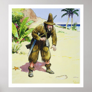 Poster Robinson Crusoe, des "piaulements dans le passé",