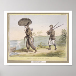 Poster Robinson Crusoe et son Man Friday, (HB Sketches N
