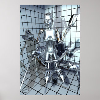 Poster Robot dans une grille