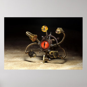 Poster Robot de spectateur de Steampunk