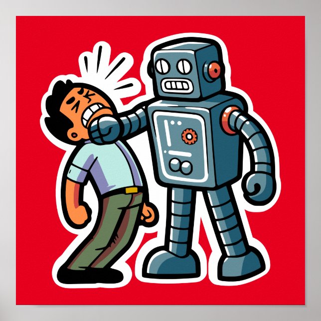 Poster Robot en colère (Devant)