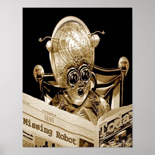Poster Robot manquant (impression) (Devant)
