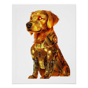 Poster Robot Retriever - Chien Méca Futuriste