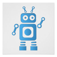 Robot rétro bleu