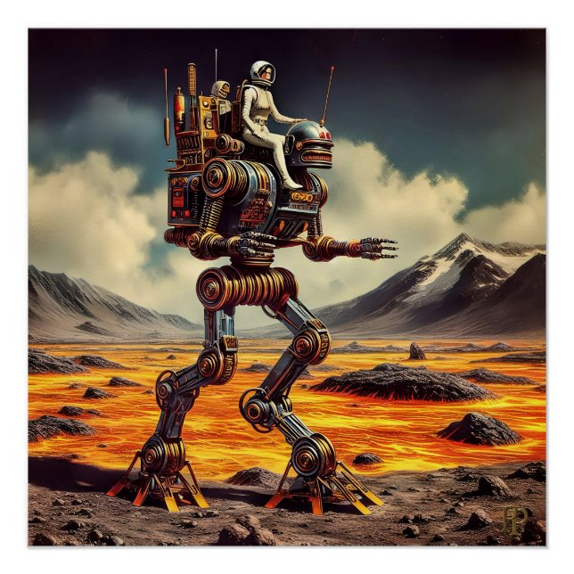 Poster Robotique rétro (Devant)