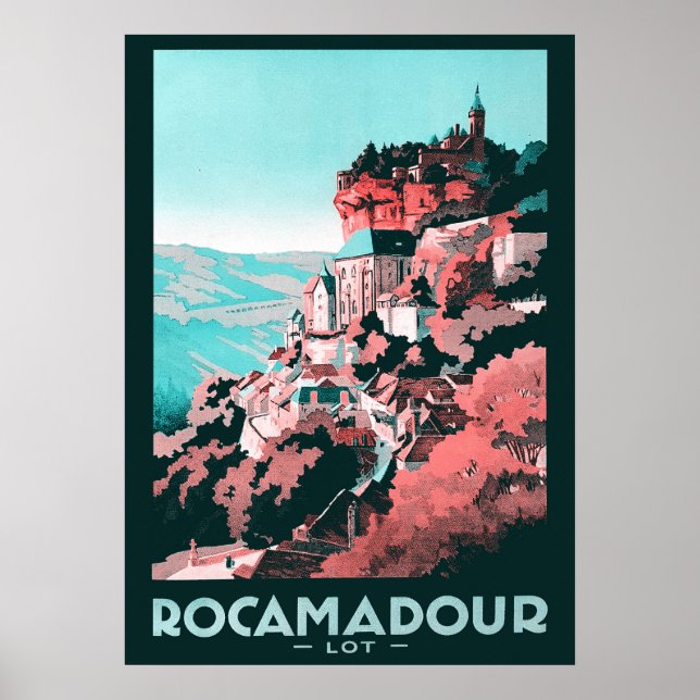 Poster Rocamadour - Vintage (Devant)