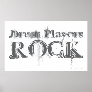 Poster Roche de joueurs de tambour