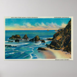 Poster Roche de voûte de point de Maxwell, OceansideCoast