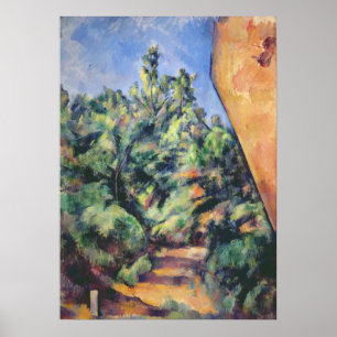 Poster Roche rouge de Paul Cezanne  , c.1895 (huile sur