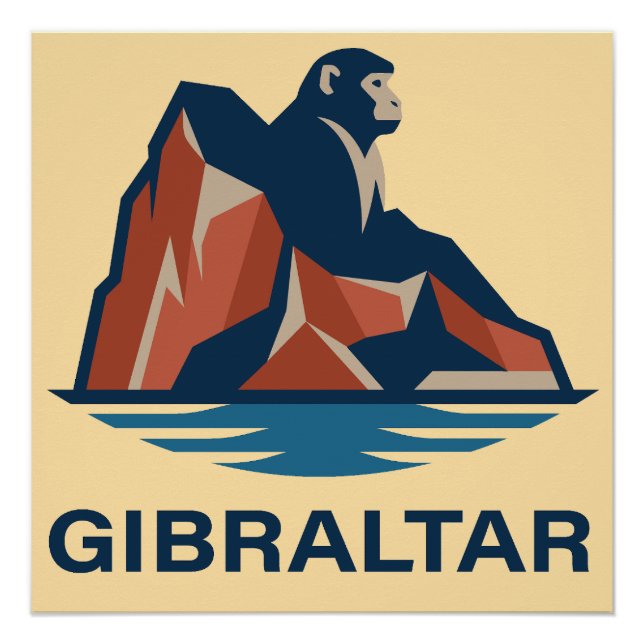 Poster Rocher de Gibraltar (Devant)