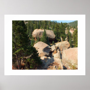 Poster Rocher en forme de diamant sur la montagne de Pike