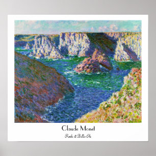 Poster Rochers à Belle-Ile Claude Monet