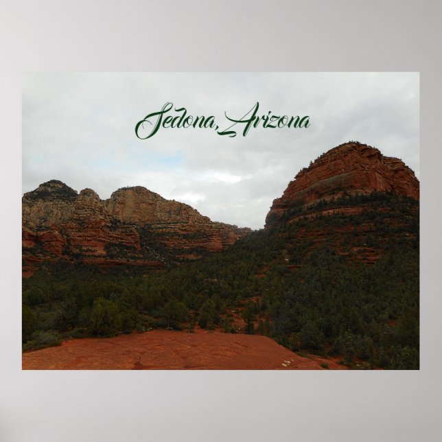 Poster Roches rouges naturelles de Sedona (Devant)